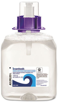 Boardwalk® Green Certified™ Foam Soap,  Fragrance Free, 1250mL Refill, 4/Carton