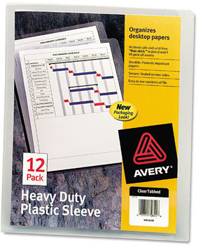 Avery® Heavy-Duty Plastic Sleeves Letter Size, Clear, 12/Pack