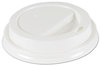 A Picture of product BWK-DEERHLIDW Boardwalk® Deerfield 10-20 oz. Plastic Hot Cup Lids. White. 50/pack, 1,000 lids/case.