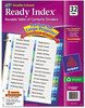 A Picture of product AVE-11322 Avery® Customizable Table of Contents Ready Index® Double Column Multicolor Dividers with Printable Section Titles TOC Tab 32-Tab, 1 to 32, 11 x 8.5, White, Set