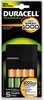 A Picture of product DUR-CEF14 Duracell® ION SPEED™ 1000 Advanced Charger,  Includes 4 AA NiMH Batteries.