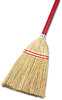 A Picture of product BWK-951T Boardwalk® Corn Fiber Lobby/Toy Broom,  Corn Fiber Bristles, 39" Wood Handle, Red/Yellow, 12/Case
