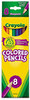 A Picture of product CYO-684008 Crayola® Colored Pencil Set,  3.3 mm, BLK/BE/BN/GN/OE/RD/VT/YW, 8/Set
