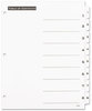 A Picture of product AVE-11668 Office Essentials™ Table 'n Tabs® Dividers 8-Tab, 1 to 8, 11 x 8.5, White, Set