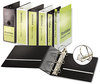 A Picture of product CRD-17811 Cardinal® Performer™ ClearVue™ Slant-D® Ring Binder,  4" Cap, 11 x 8 1/2, Black