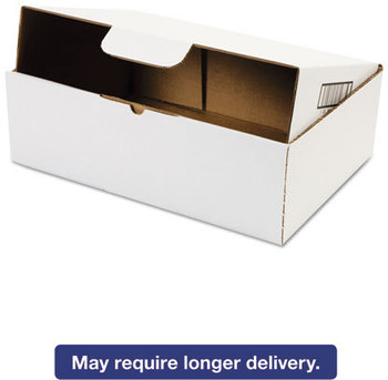 Duck® Self-Locking Mailing Box,  13l x 9w x 4h, White, 25/Pack