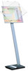 A Picture of product DBL-481523 Durable® Info Sign Duo Floor Stand,  Tabloid-Size Inserts, 15 x 44 1/2, Clear