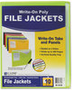 A Picture of product CLI-63160 C-Line® Write-On Poly File Jackets,  1" Exp., Letter, Assorted Colors, 10/BX