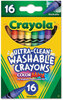 A Picture of product CYO-526916 Crayola® Ultra-Clean Washable® Crayons,  Regular, 8 Colors, 16/Box