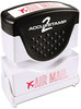 A Picture of product COS-035593 ACCUSTAMP2® Pre-Inked Shutter Stamp with Microban®,  Red, AIR MAIL,  1 5/8 x 1/2