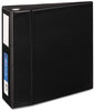 A Picture of product AVE-79994 Avery® Heavy-Duty Non-View Binder with DuraHinge® and One Touch EZD® Rings Three Locking Spine Label, 4" Capacity, 11 x 8.5, Black