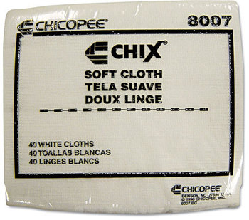 Chix® Soft Cloths,  13 x 15, White, 1200/Carton