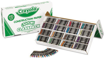Crayola® Construction Paper™ Crayons,  Wax, 25 Sets of 16 Colors, 400/Box