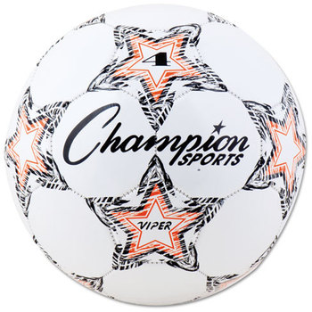 Champion Sports VIPER Soccer Ball,  Size 4, 8"- 8 1/4" dia., White