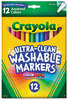 A Picture of product CYO-587813 Crayola® Washable Markers,  Fine Point, Classic Colors, 12/Set