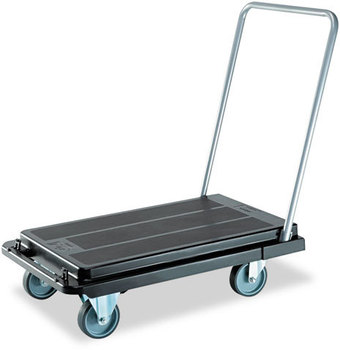 deflecto® Heavy-Duty Platform Cart,  500lb Capacity, 20 9/10w x 32 5/8d x 9h, Black