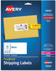 A Picture of product AVE-18163 Avery® Shipping Labels with TrueBlock® Technology w/ Inkjet Printers, 2 x 4, White, 10/Sheet, 10 Sheets/Pack