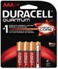 A Picture of product DUR-QU2400B4Z Duracell® Quantum Alkaline Batteries with Duralock Power Preserve™ Technology,  AAA, 4/Pk