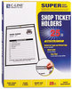 A Picture of product CLI-46911 C-Line® Stitched Shop Ticket Holders,  Stitched, Both Sides Clear, 50", 8 1/2 x 11, 25/BX