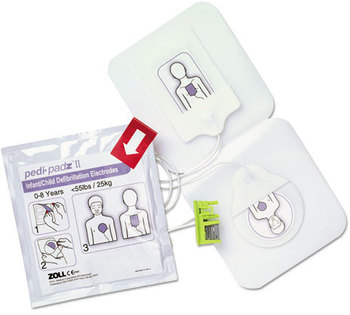 ZOLL® Pedi-padz II Defibrillator Pads,  Children Up to 8 Years Old, 2-Year Shelf Life
