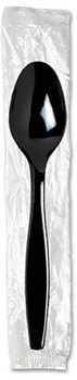Dixie® Individually Wrapped Heavyweight Utensils,  Plastic, Black 1000/Carton