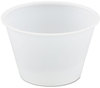 A Picture of product DCC-P400N SOLO® Cup Company Polystyrene Portion Cups,  4oz, Translucent, 250/Bag, 10 Bags/Carton
