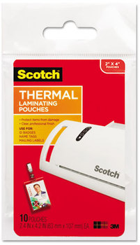 Scotch™ Laminating Pouches,  5 mil, 4 1/4 x 2 1/5, 10/Pack