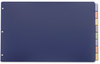 A Picture of product CRD-84803 Cardinal® Poly Insertable Dividers,  8-Tab, 11 x 17, Multicolor Tabs