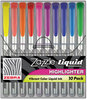 A Picture of product ZEB-71111 Zebra Zazzle® Liquid Ink Highlighters,  Chisel Tip, Asst Colors, 10/Set