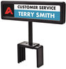 A Picture of product AVT-75334 Advantus® People Pointer Cubicle Sign,  Plastic, 9 x 2 1/2, Black