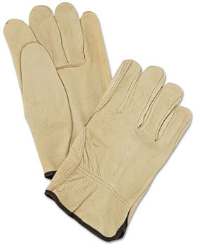 Memphis™ Unlined Pigskin Driver Gloves,  Cream, Large, 12 Pairs