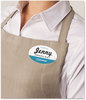 A Picture of product AVE-5895 Avery® Flexible Adhesive Name Badge Labels 3.38 x 2.33, White/Blue Border, 400/Box