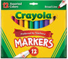A Picture of product CYO-587712 Crayola® Non-Washable Marker,  Broad Point, Assorted Colors, 12/Set