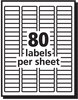 A Picture of product AVE-15667 Avery® Matte Clear Easy Peel® Mailing Labels with Sure Feed® Technology w/ Laser Printers, 0.5 x 1.75, 80/Sheet, 10 Sheets/Pack