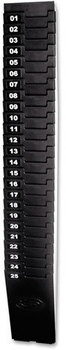 Lathem® Time Expanding Time Card Rack,  25-Pocket, Holds 7" Cards, Plastic, Black