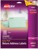 A Picture of product AVE-15667 Avery® Matte Clear Easy Peel® Mailing Labels with Sure Feed® Technology w/ Laser Printers, 0.5 x 1.75, 80/Sheet, 10 Sheets/Pack