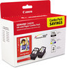 A Picture of product CNM-2973B004 Canon® 2973B004 Ink & Paper Pack,  Black/Tri-Color