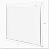 A Picture of product DEF-68301 deflecto® Classic Image® Single-Sided Wall Sign Holder,  Plastic, 11 x 8 1/2, Clear