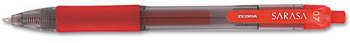 Zebra Sarasa® Gel Retractable Pen,  Red Ink, Medium, Dozen
