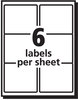 A Picture of product AVE-15664 Avery® Matte Clear Easy Peel® Mailing Labels with Sure Feed® Technology w/ Laser Printers, 3.33 x 4, 6/Sheet, 10 Sheets/Pack