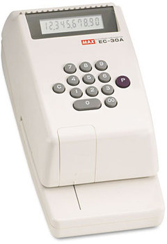 Max® Electronic Checkwriter,  10-Digit, 4-3/8 x 9-1/8 x 3-3/4