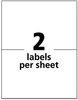 A Picture of product AVE-95930 Avery® White Shipping Labels-Bulk Packs Inkjet/Laser Printers, 5.5 x 8.5, 2/Sheet, 250 Sheets/Box