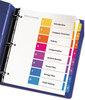 A Picture of product AVE-11186 Avery® Customizable Table of Contents Ready Index® Multicolor Dividers with Printable Section Titles TOC Tab 8-Tab, 1 to 8, 11 x 8.5, White, Traditional Color Tabs, 6 Sets