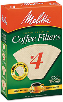 Melitta® Basket Style Coffee Filters,  Paper, 8 to 12 Cups, 1200/Carton