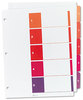 A Picture of product AVE-11131 Avery® Customizable Table of Contents Ready Index® Multicolor Dividers with Printable Section Titles TOC Tab 5-Tab, 1 to 5, 11 x 8.5, White, Traditional Color Tabs, Set