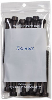 C-Line® Write-On Reclosable Small Parts Bags,  Poly, 3 x 5, Clear, 1000/Carton