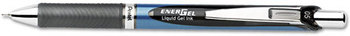 Pentel® EnerGel® RTX Retractable Liquid Gel Pen,  .5mm, Silver/Black Barrel, Black Ink