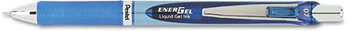 Pentel® EnerGel® RTX Retractable Liquid Gel Pen,  .7mm, Needle, Black/Gray Brl, Blue Ink