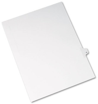 Avery® Preprinted Allstate® Style Legal Dividers Exhibit Side Tab Index 10-Tab, 18, 11 x 8.5, White, 25/Pack