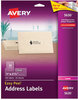 A Picture of product AVE-5630 Avery® Matte Clear Easy Peel® Mailing Labels with Sure Feed® Technology w/ Laser Printers, 1 x 2.63, 30/Sheet, 25 Sheets/Box